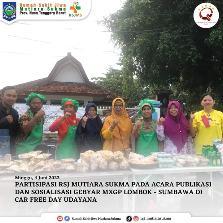 PARTISIPASI RSJ MUTIARA SUKMA PADA ACARA PUBLIKASI DAN SOSIALISASI GEBYAR MXGP LOMBOK - SUMBAWA DI CAR FREE DAY UDAYANA